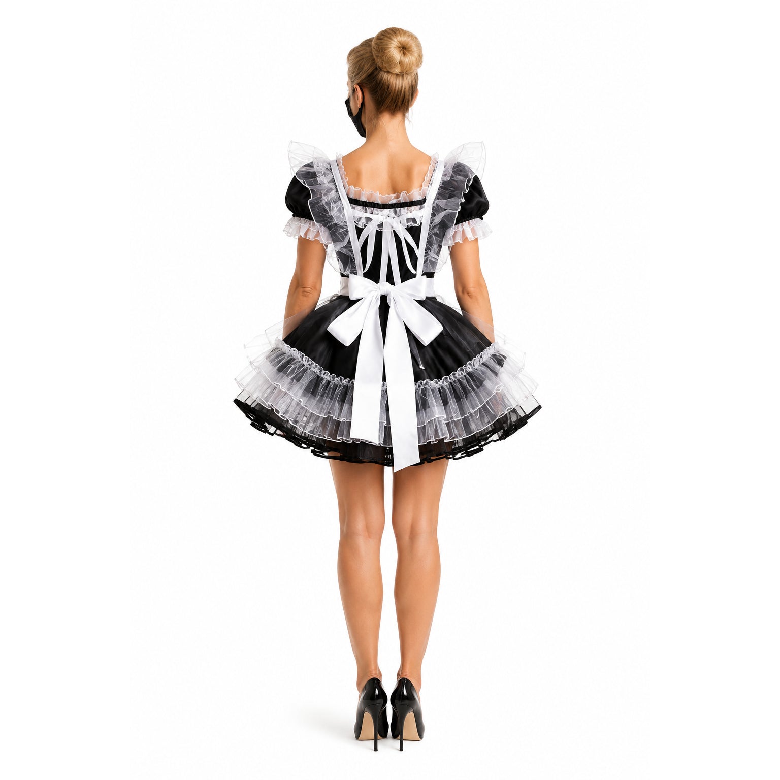 black satin dress G1589