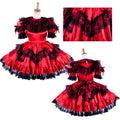 red satin dress G1590