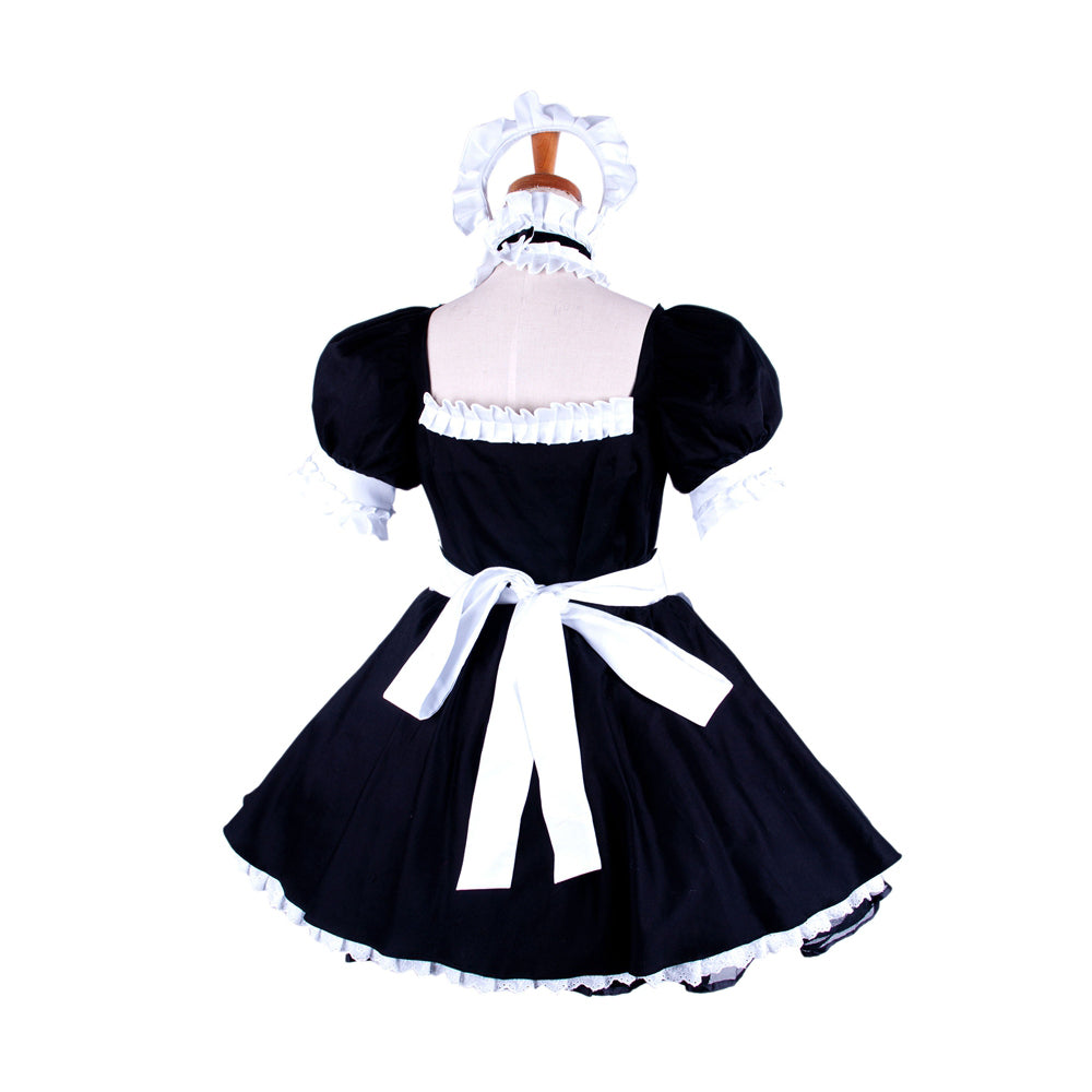 black cotton dress G1591