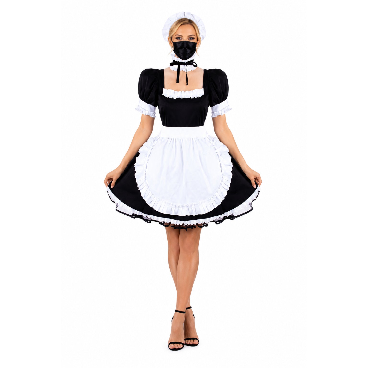 black cotton dress G1591