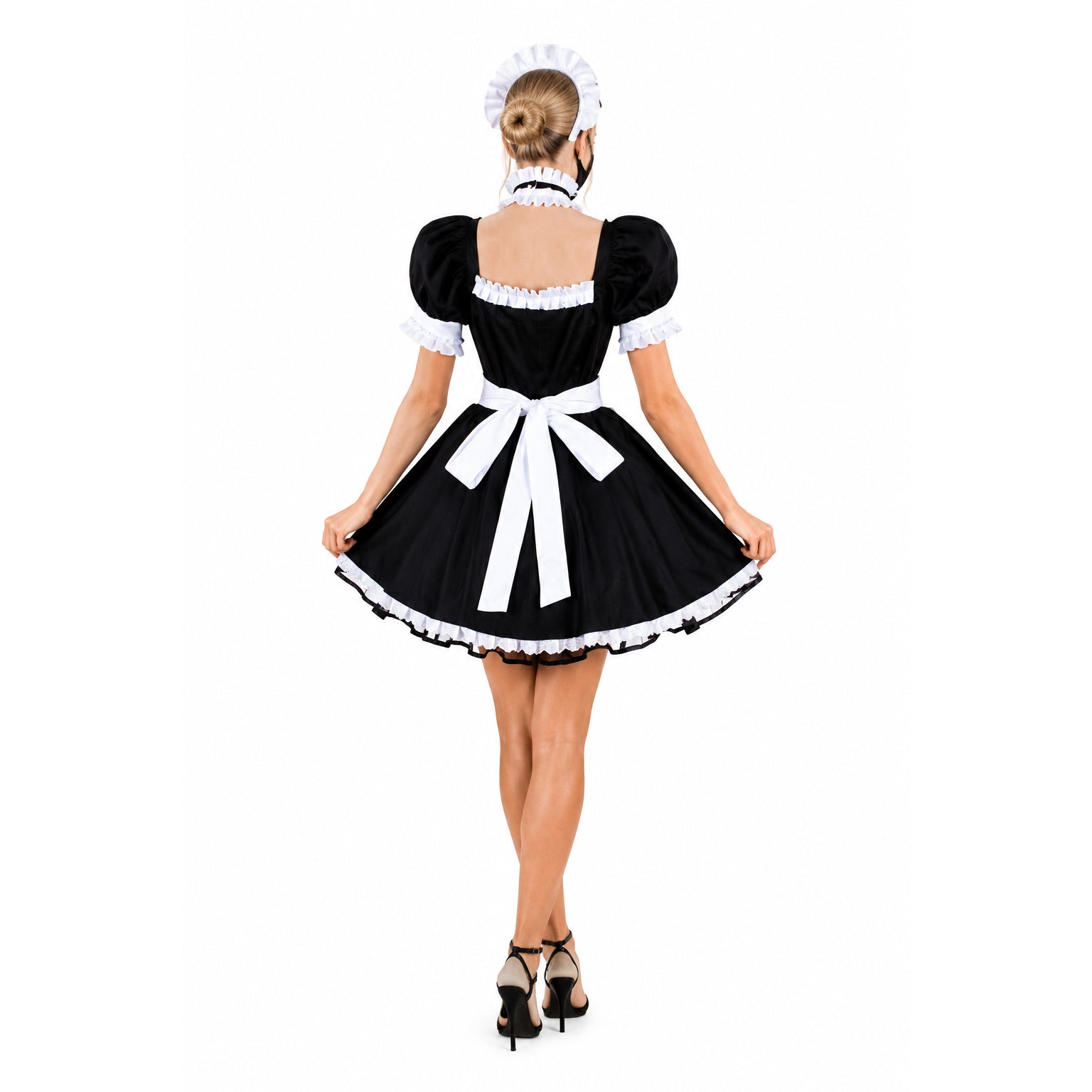 black cotton dress G1591