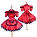 rotes Satinkleid G1592