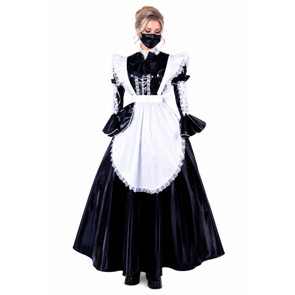 black thin pvc dress G1593