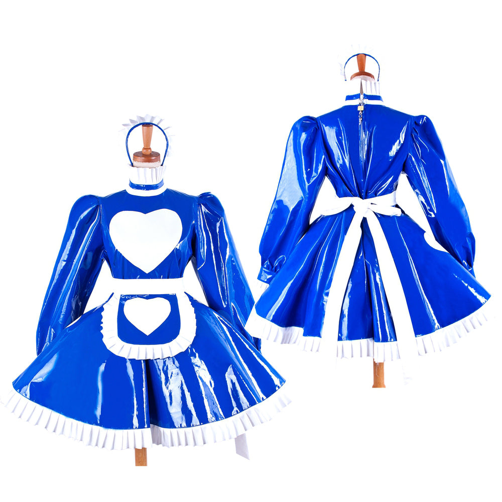 blue thin pvc dress G1594