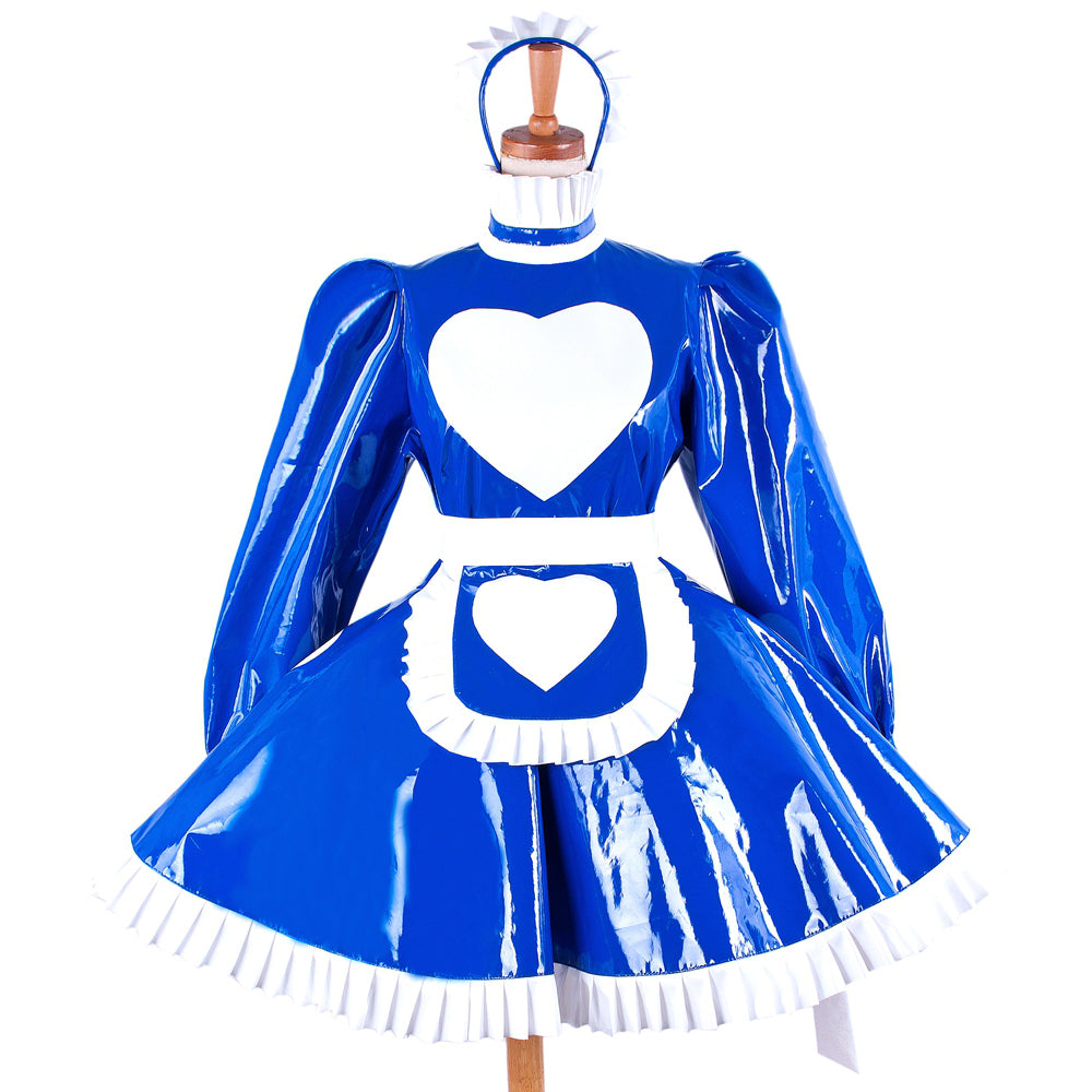 blue thin pvc dress G1594