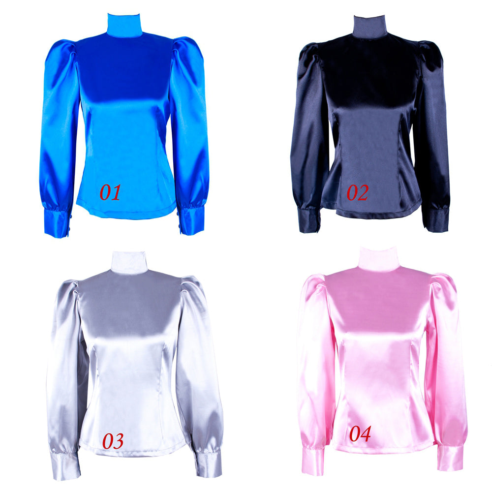 Satinbluse G1597