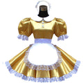 yellow satin dress G1610
