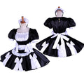 schwarzes Satinkleid G1619