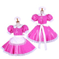 hot pink thin pvc dress G1623