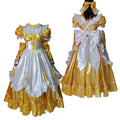 gelbes, dünnes PVC-Kleid G1639