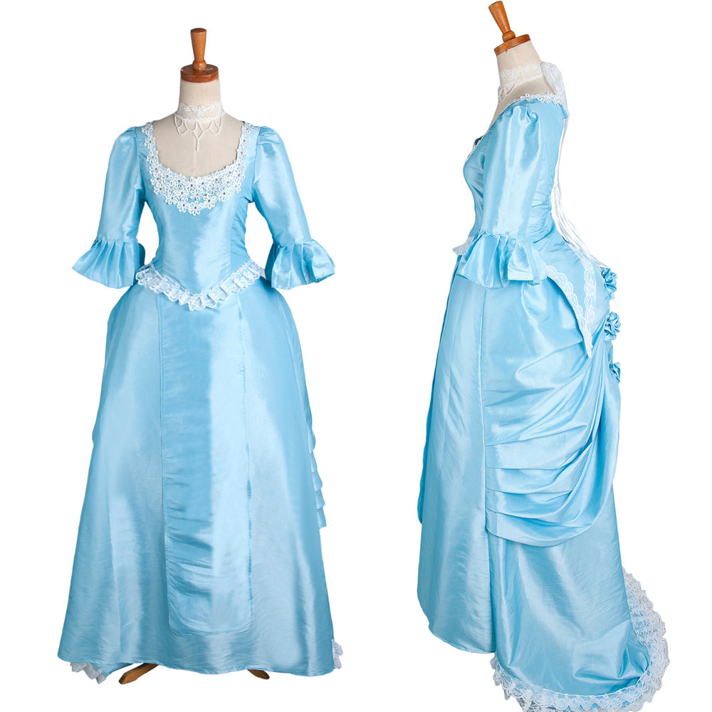 Babyblaues Taftkleid G1641
