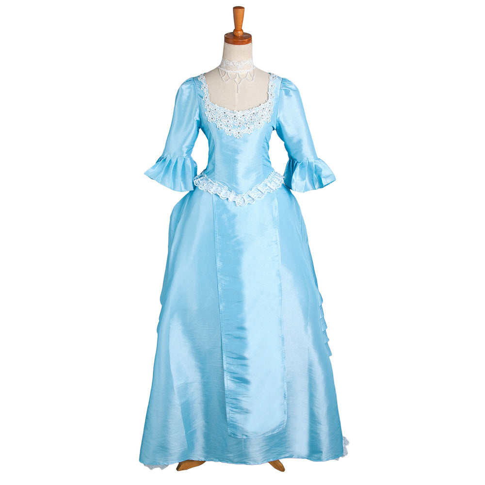 Babyblaues Taftkleid G1641