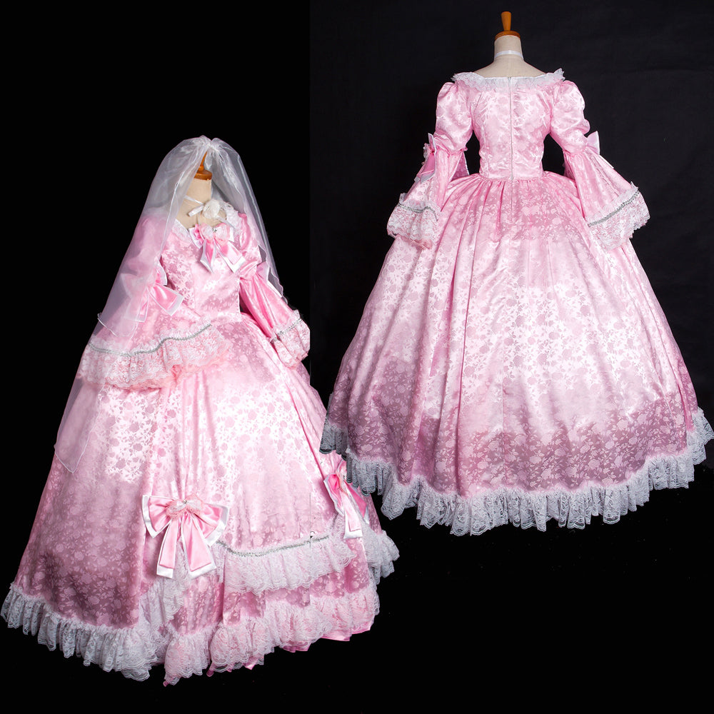pink satin dress G1642