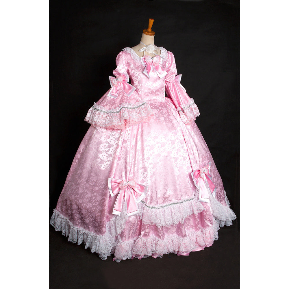 pink satin dress G1642