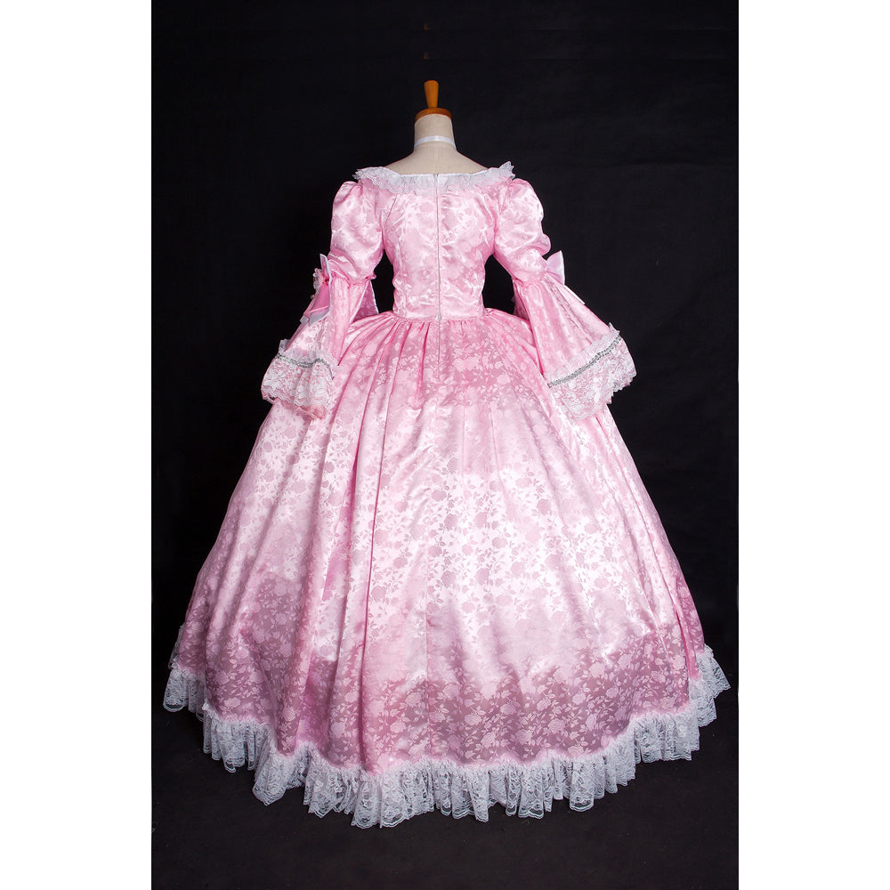 pink satin dress G1642