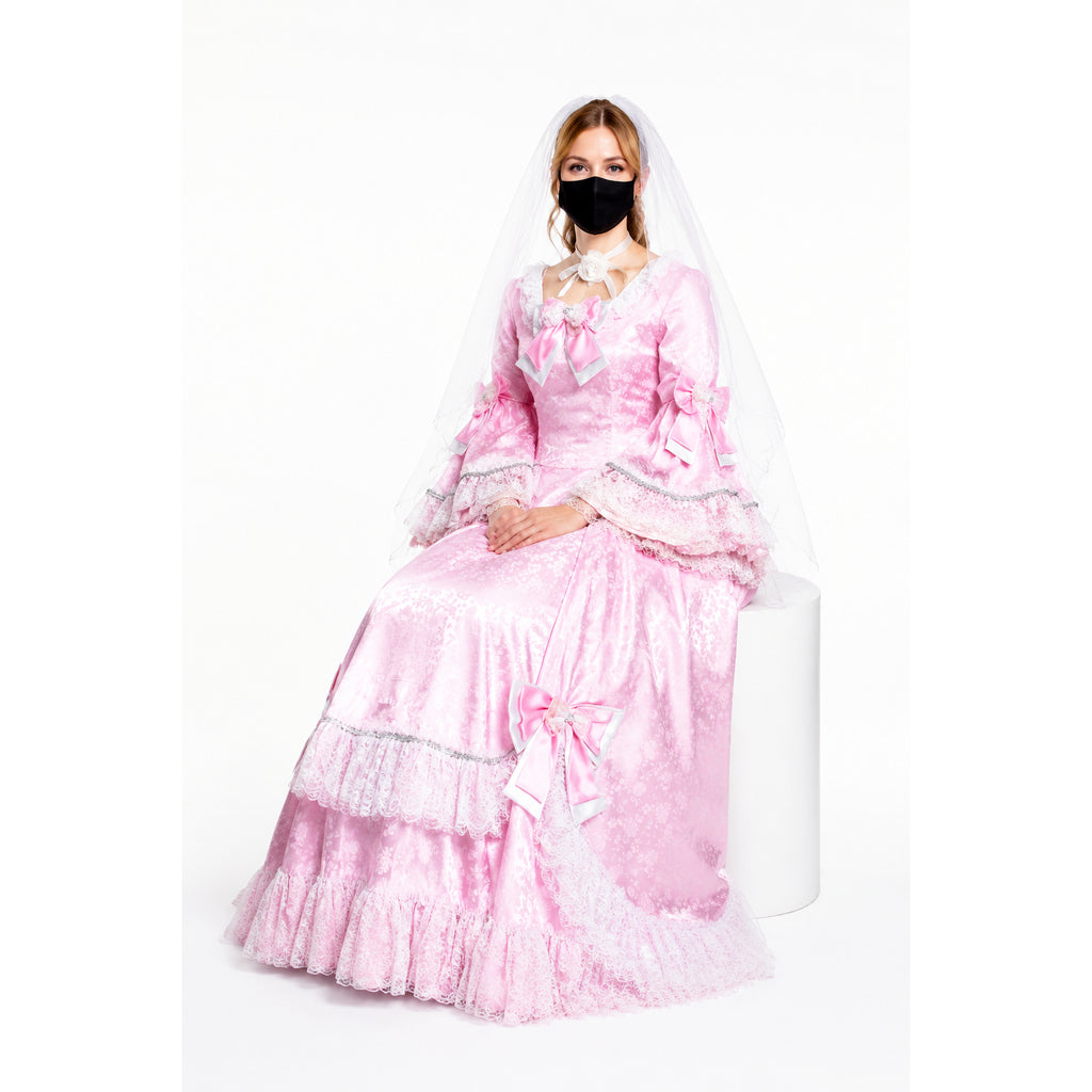 pink satin dress G1642