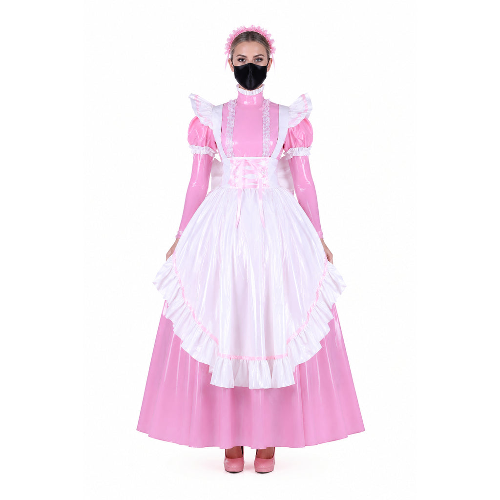 pink thin pvc dress G1649