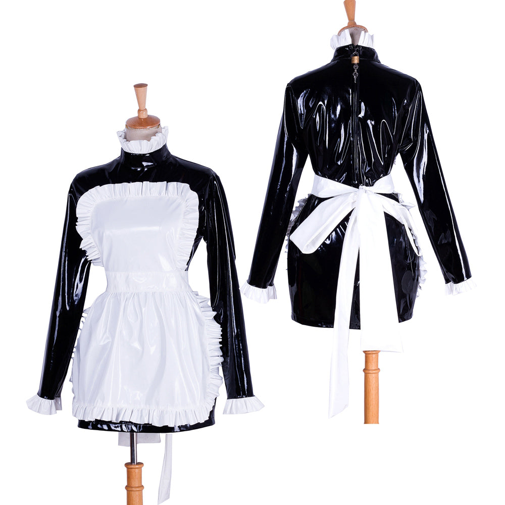 robe noire en PVC épais G1743