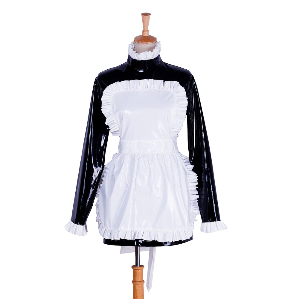 robe noire en PVC épais G1743