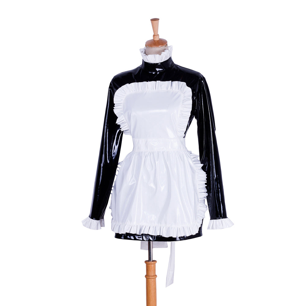 robe noire en PVC épais G1743