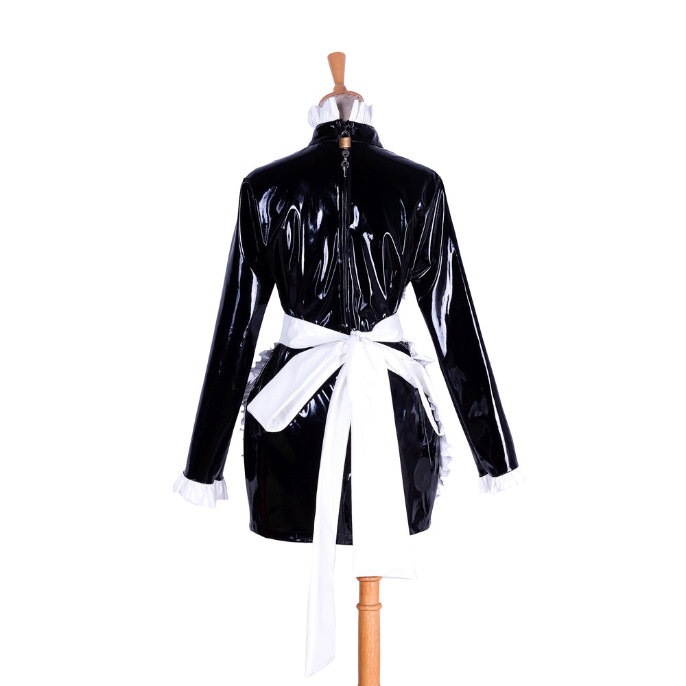 robe noire en PVC épais G1743