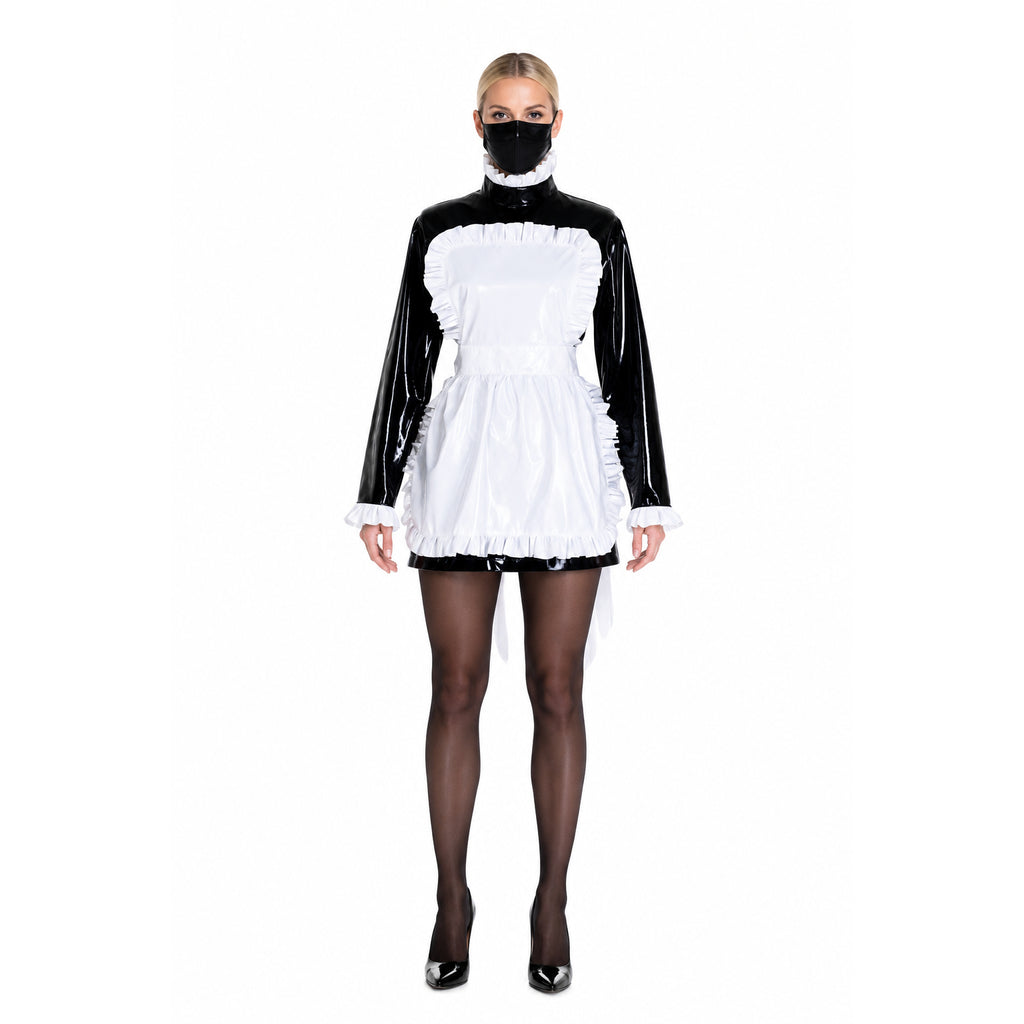 robe noire en PVC épais G1743