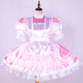 pink satin dress G1745