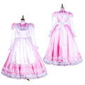 pink satin dress G1749