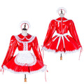 robe rouge moulante en PVC G1751