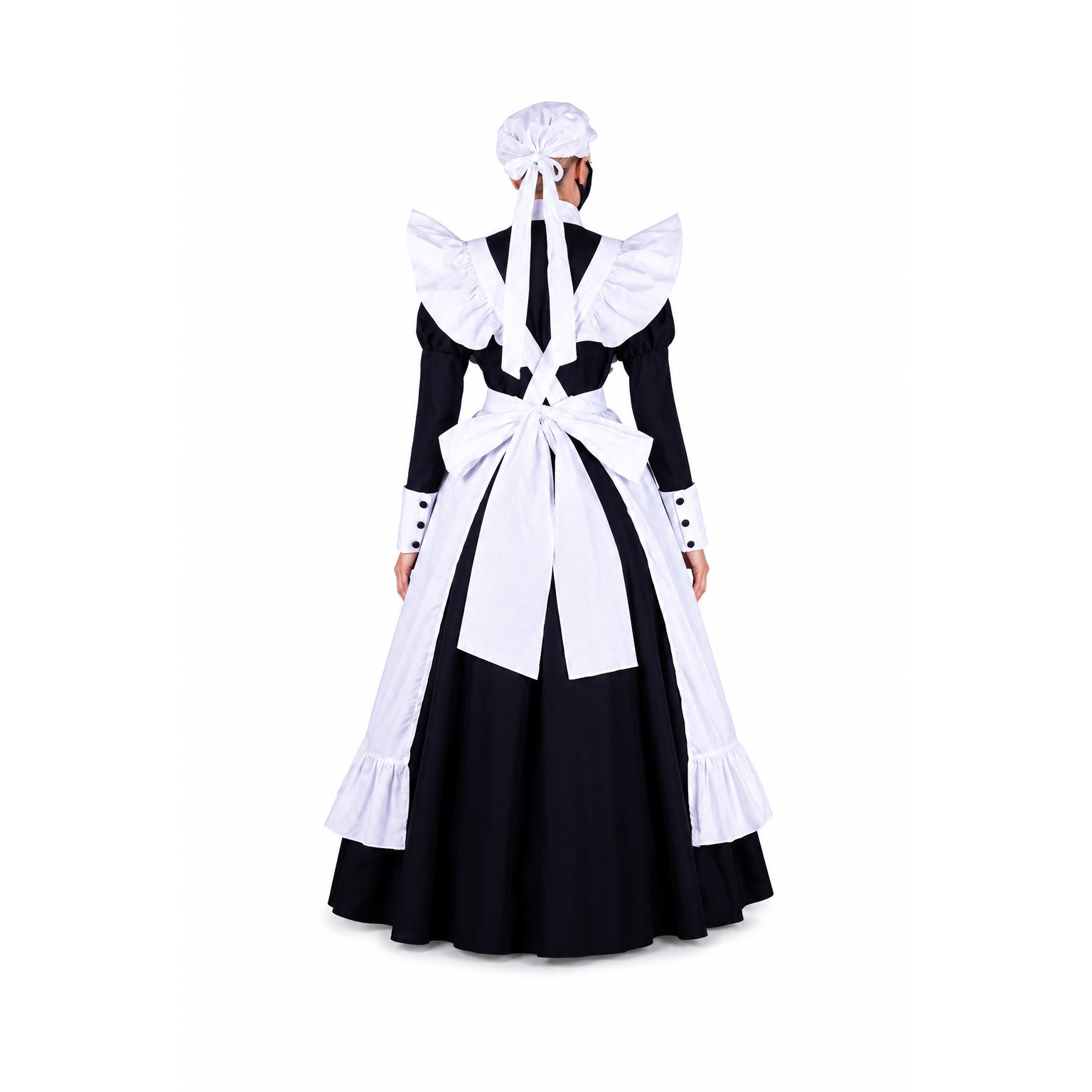 schwarzes Baumwollkleid G1753