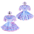 baby blue satin dress G1772