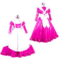 hot pink thin pvc dress G1774