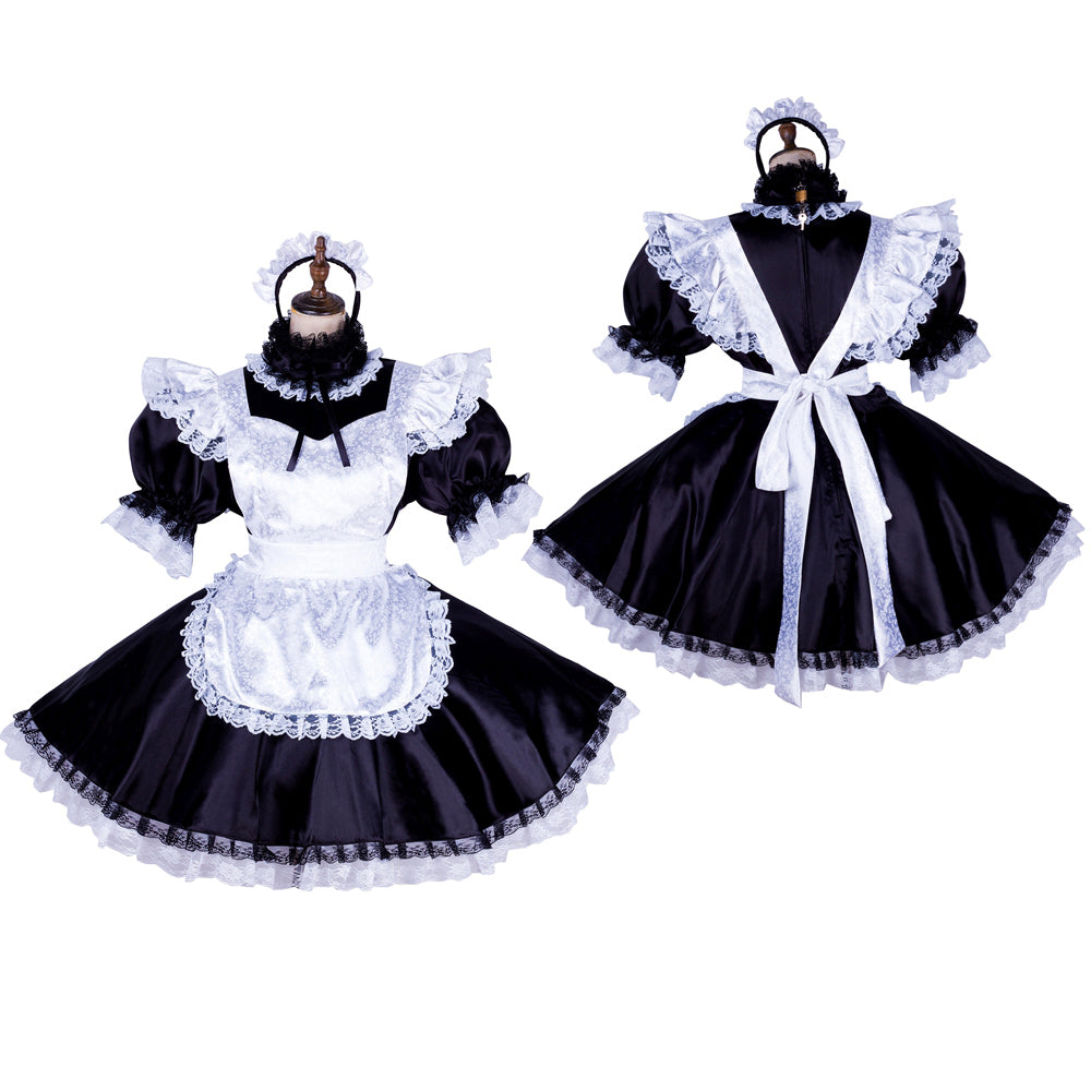 black satin dress G1775