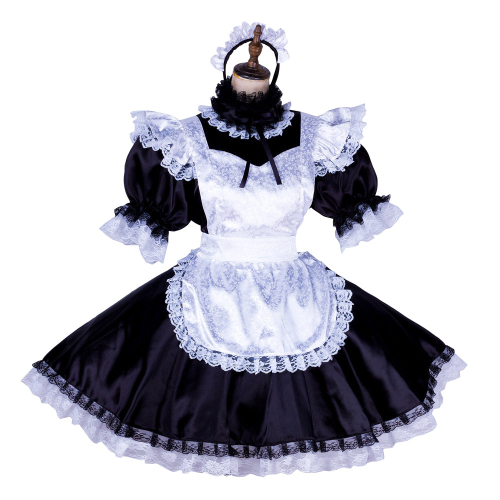 black satin dress G1775