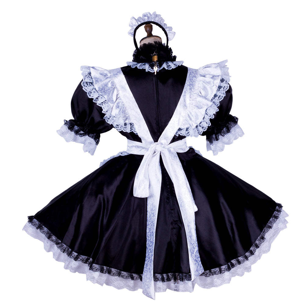 black satin dress G1775