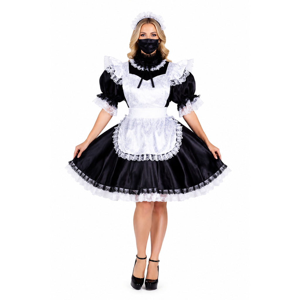 black satin dress G1775