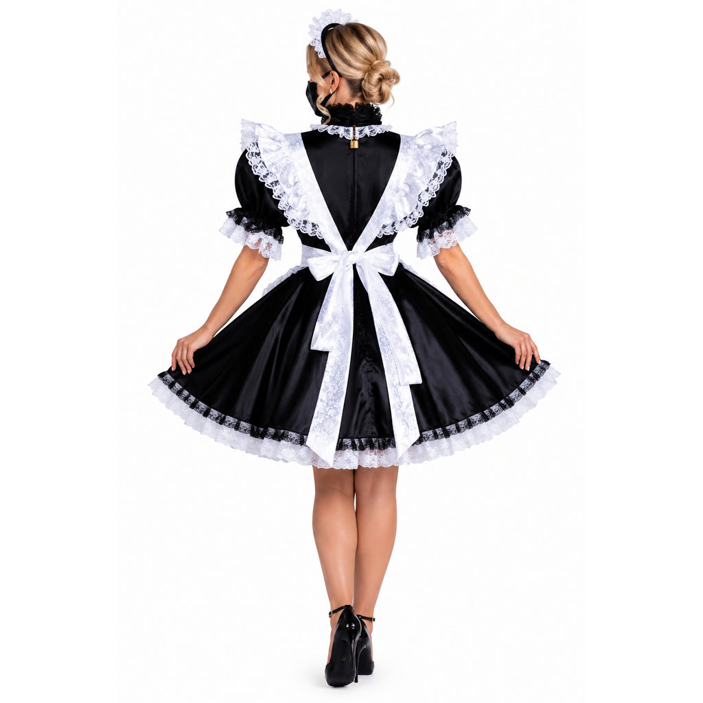 black satin dress G1775