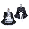 black satin dress G1776