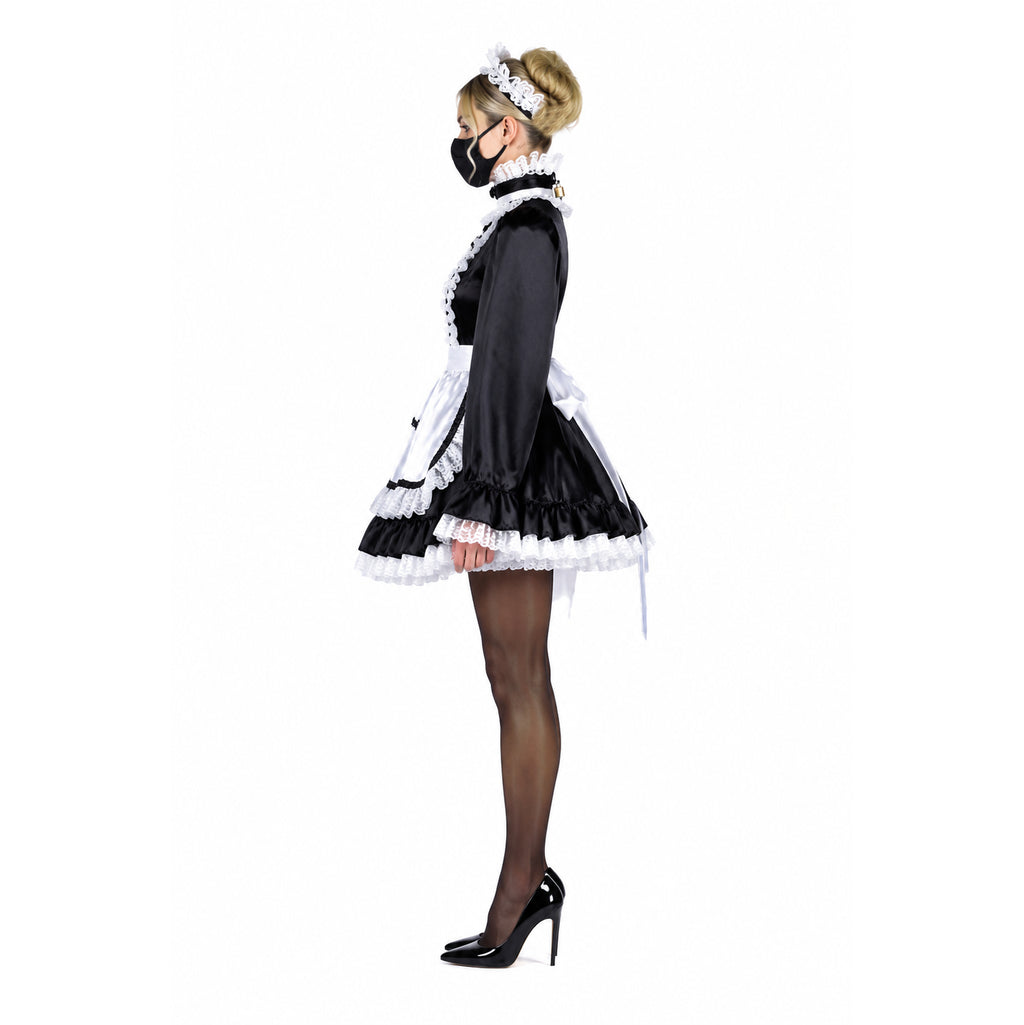 black satin dress G1776