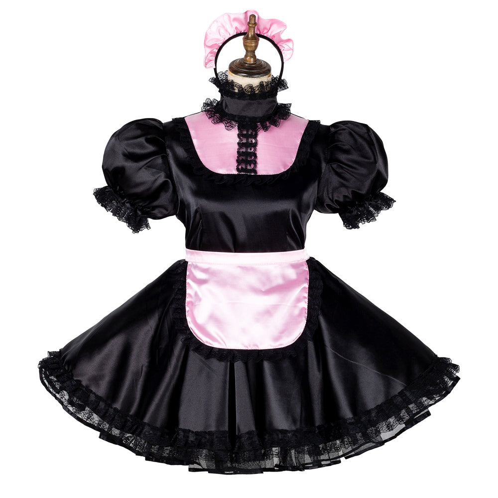black satin dress G1782
