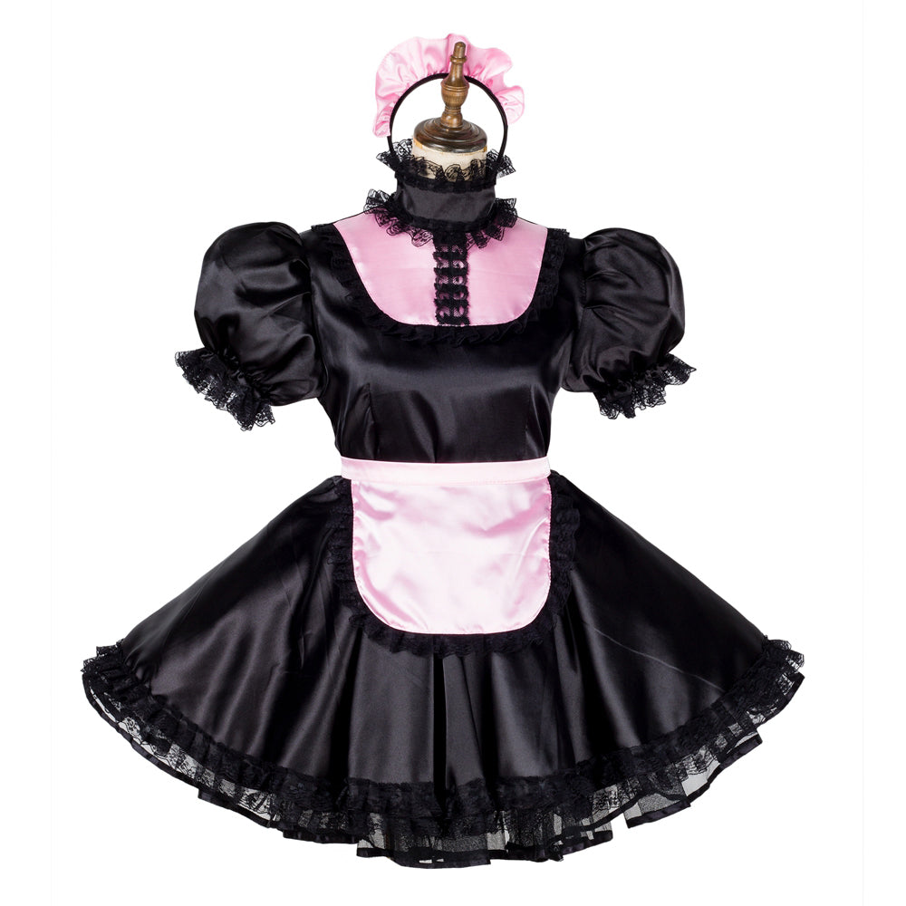 black satin dress G1782