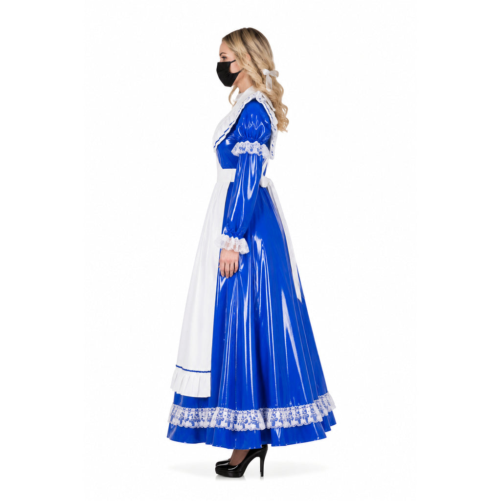 blue thin pvc dress G1785