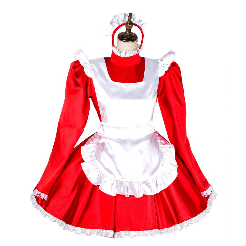 red satin dress G1793