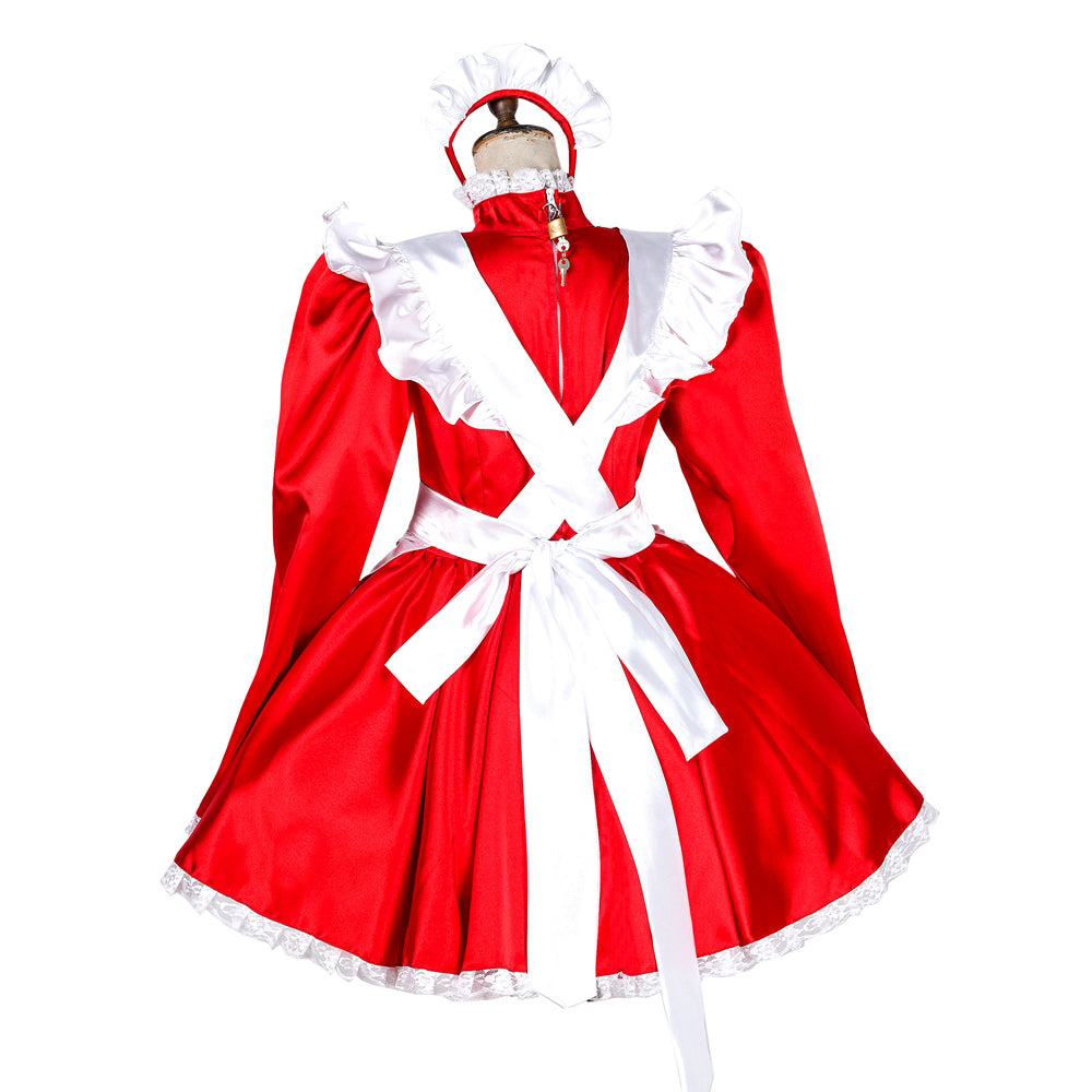 red satin dress G1793
