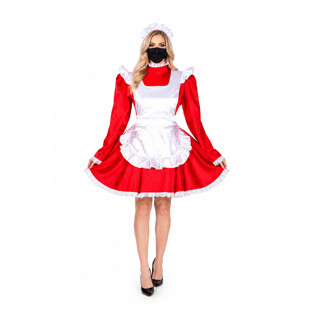 red satin dress G1793