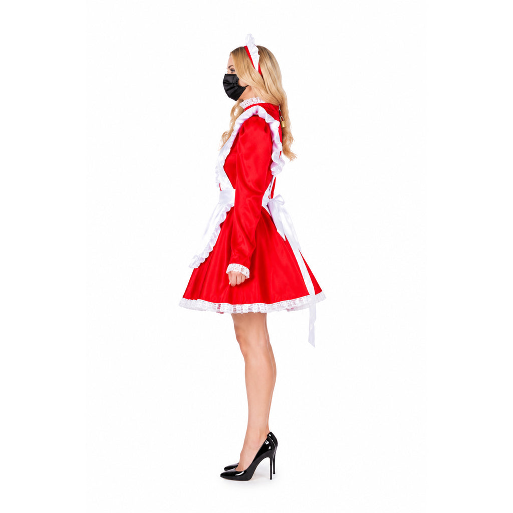 red satin dress G1793
