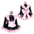 black heavy pvc dress G1797