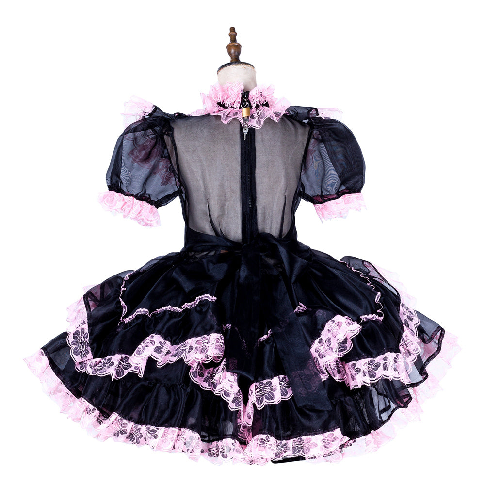 black organza dress G1798