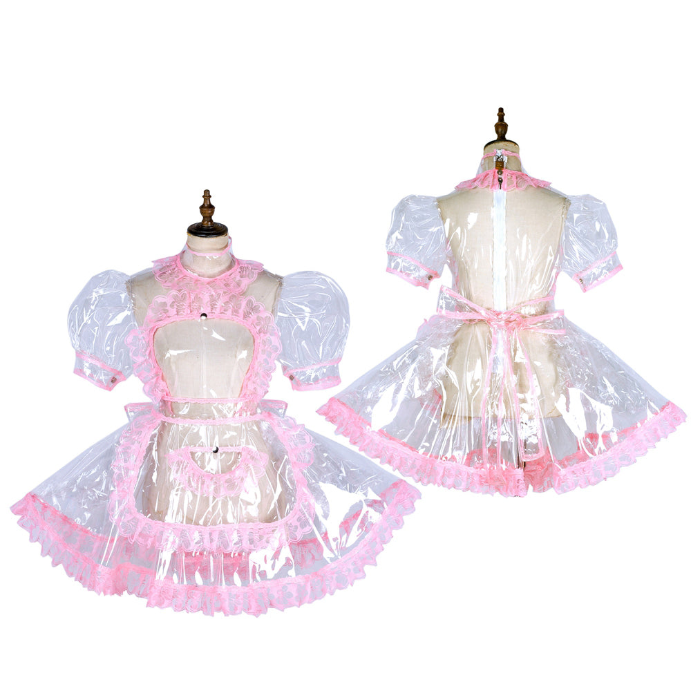 white clear pvc dress G1800