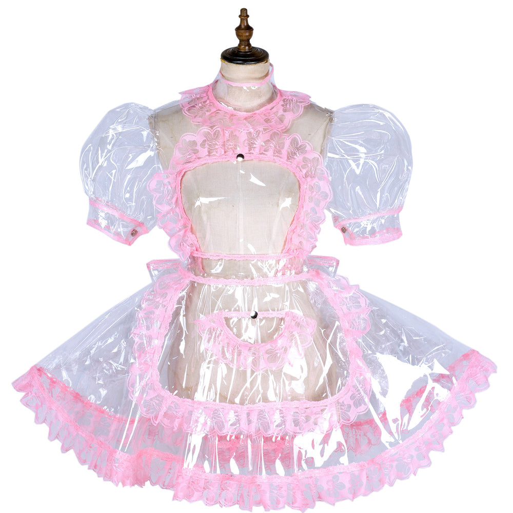 white clear pvc dress G1800